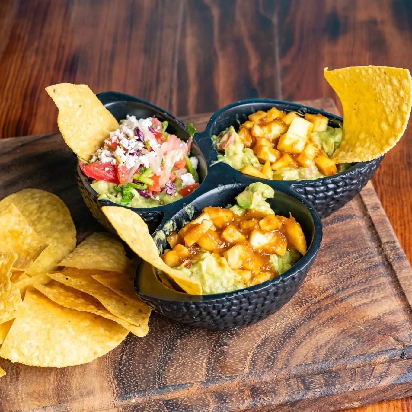 Guacamole Trio at Azul Tequila Arcadia FL.