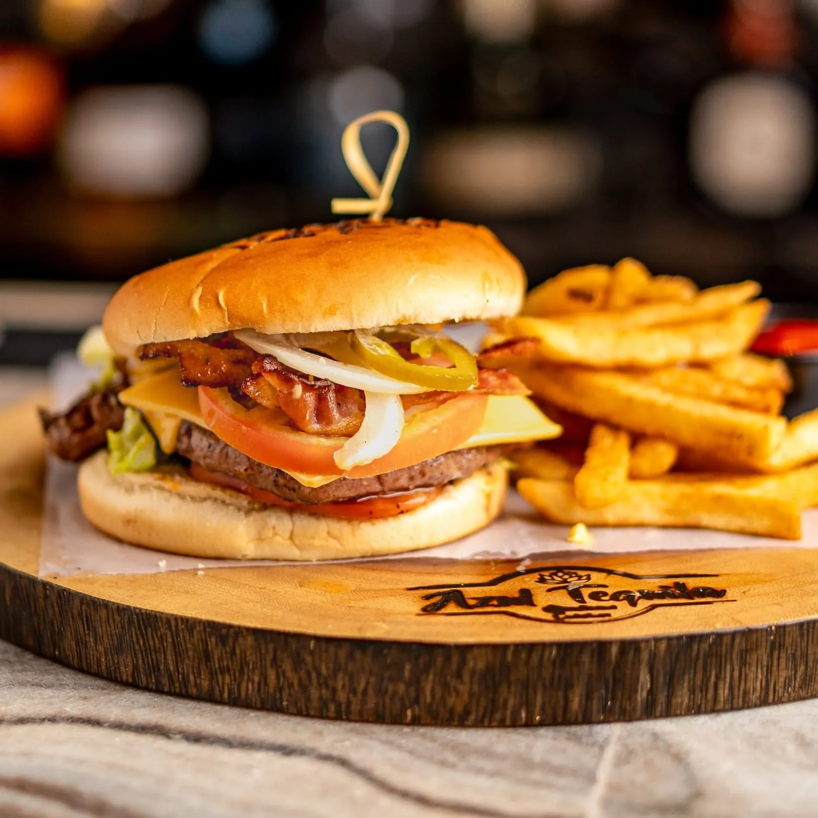 Mexican Cheese Burger at Azul Tequila Arcadia FL.